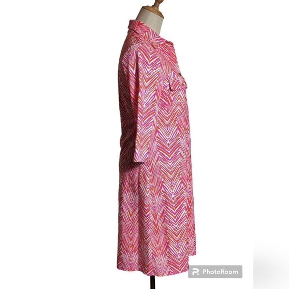 Jude Connally Pink and Orange Shirt Dress - Picture 4 of 7